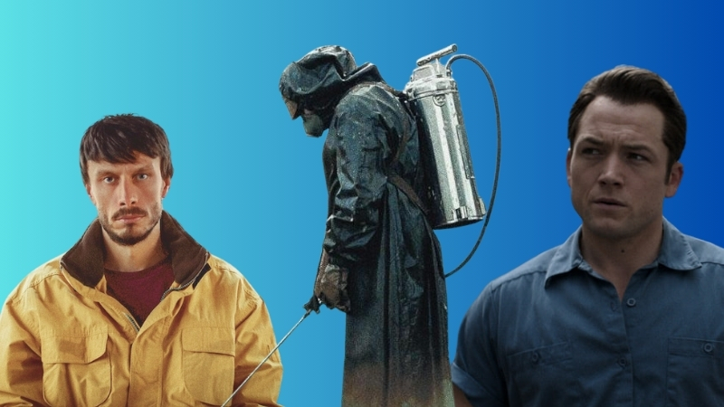 The image shows scenes from gripping TV shows based on true stories
